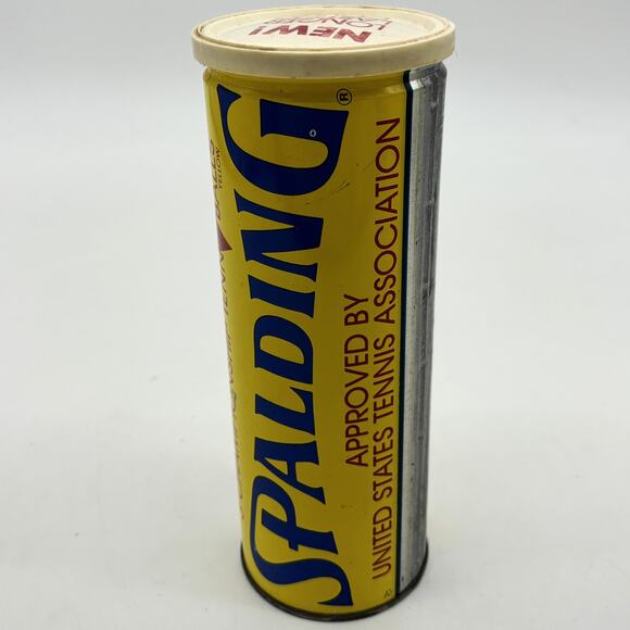 Vtg Spalding Tennis Balls Un-Opened Can RARE Longer Lasting Cover Sporting Goods - Picture 4 of 7